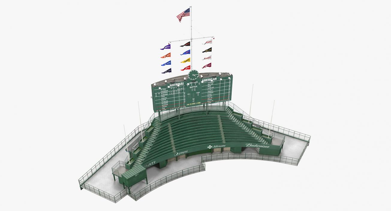 Wrigley Field Scoreboard 3D model