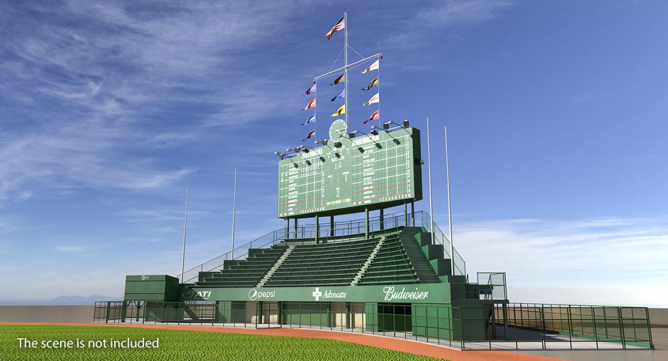 Wrigley Field Scoreboard 3D model