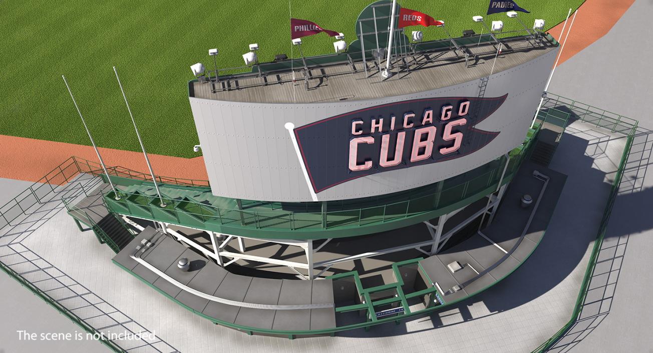 Wrigley Field Scoreboard 3D model