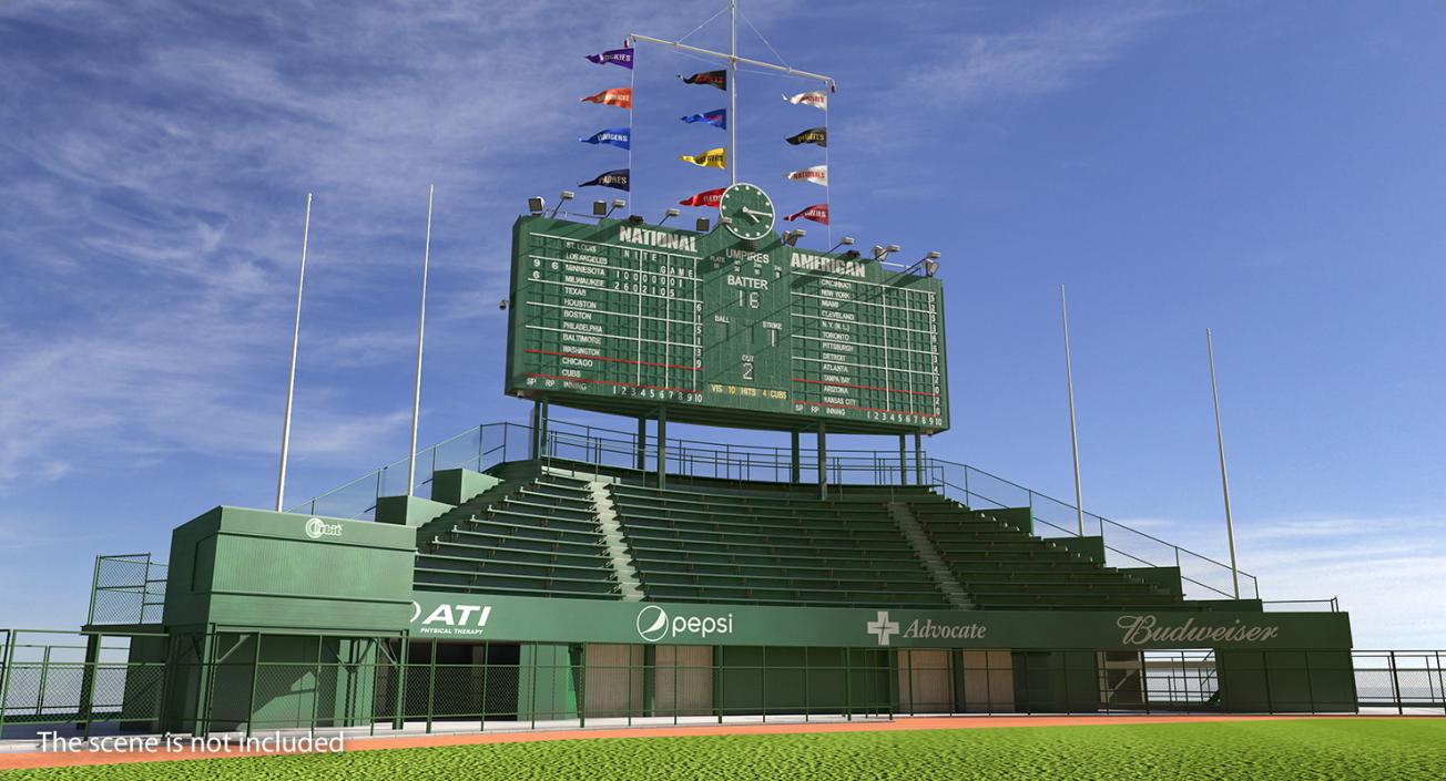 Wrigley Field Scoreboard 3D model