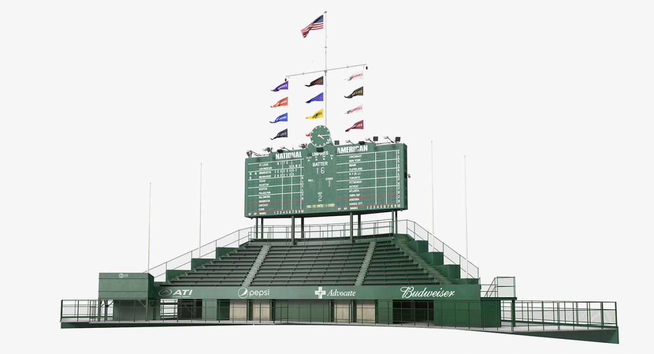 Wrigley Field Scoreboard 3D model