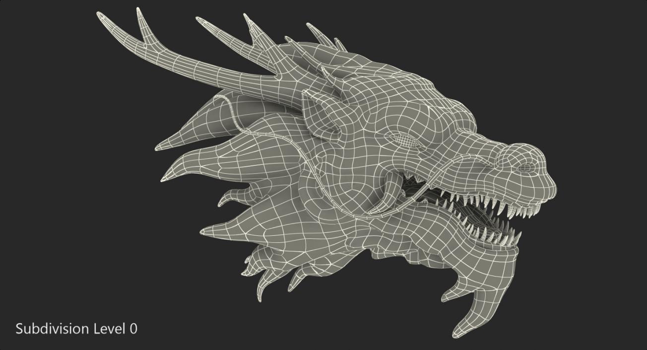 3D Chinese Dragon Head 2