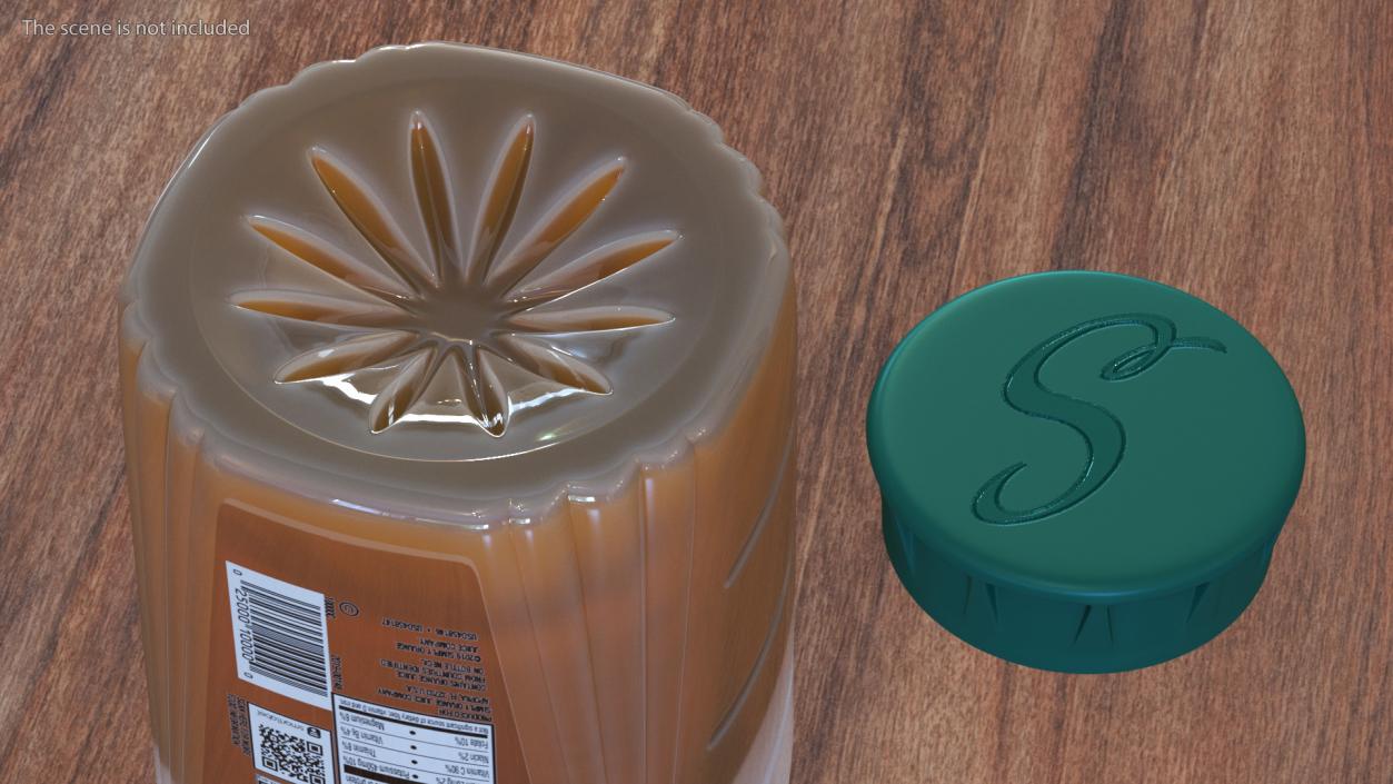 3D model Fruit Drink Simply Orange Open