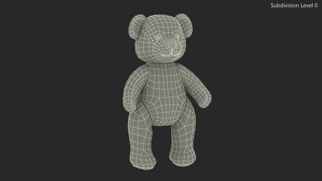 3D model Teddy Bear Brown Fur