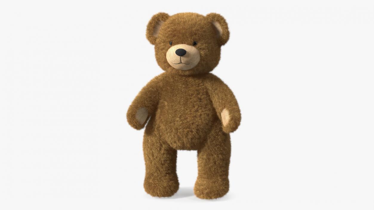 3D model Teddy Bear Brown Fur