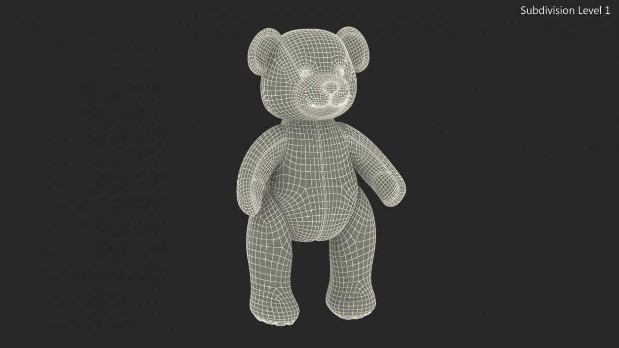 3D model Teddy Bear Brown Fur