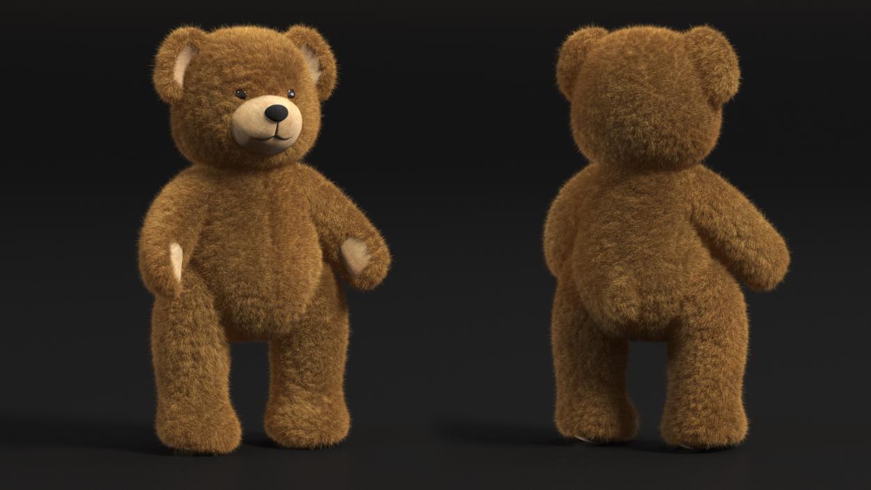 3D model Teddy Bear Brown Fur