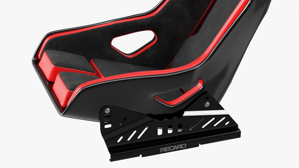 RECARO Podium CF Racing Seat Red 3D