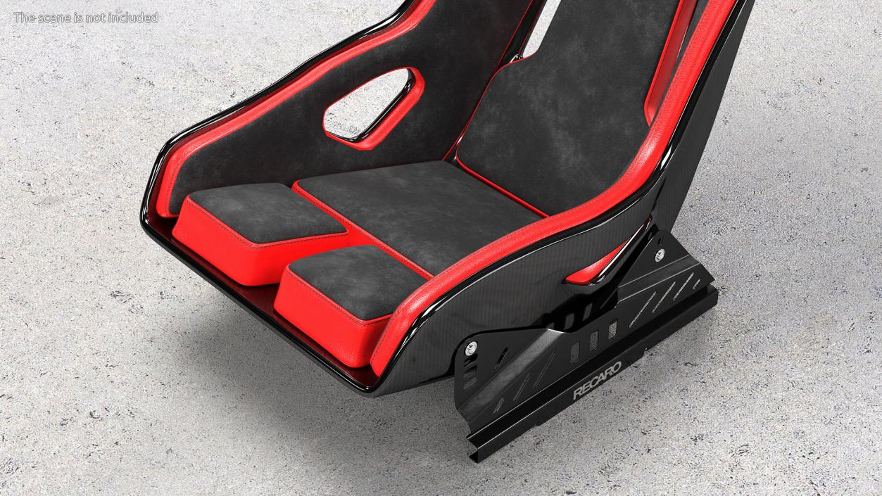 RECARO Podium CF Racing Seat Red 3D