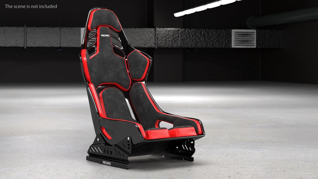 RECARO Podium CF Racing Seat Red 3D