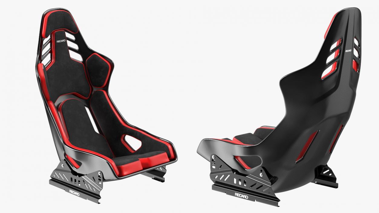 RECARO Podium CF Racing Seat Red 3D