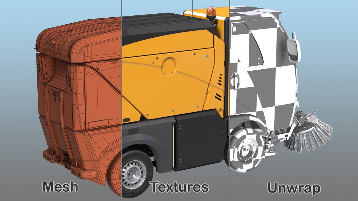 3D Rigged Road Sweepers Collection