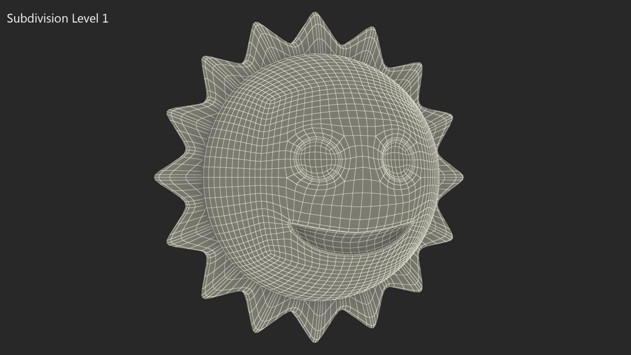 3D Sunface Emoji model