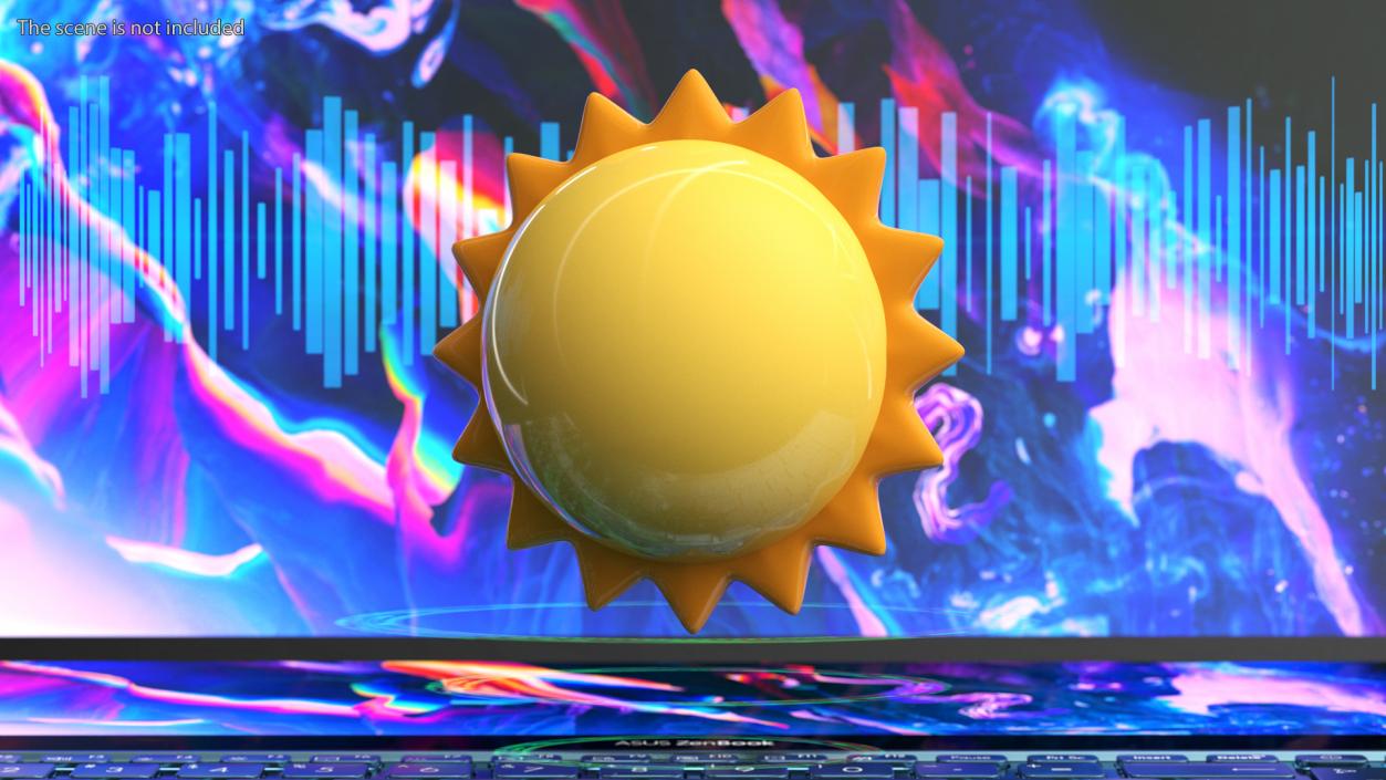 3D Sunface Emoji model