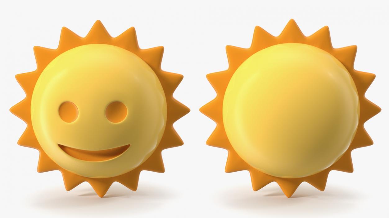 3D Sunface Emoji model