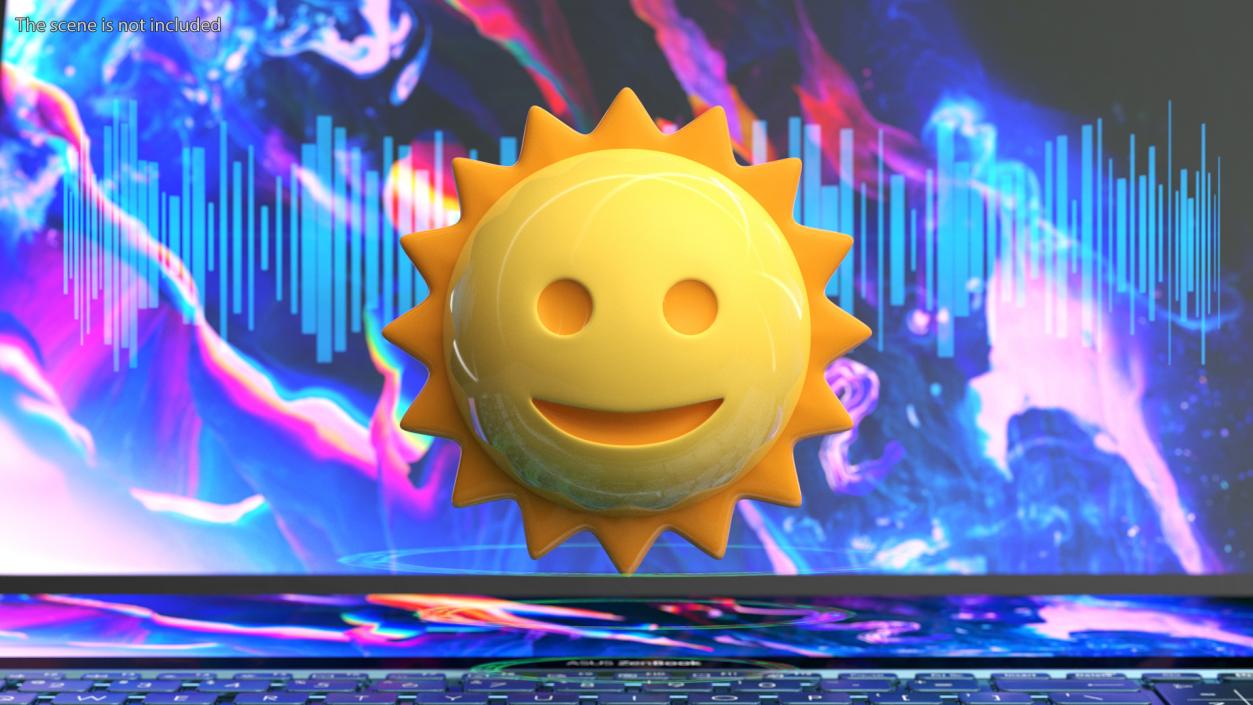 3D Sunface Emoji model