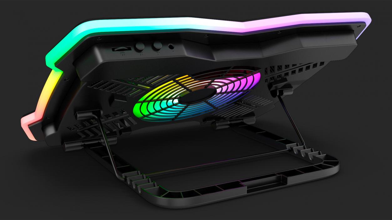 Ultraportable Laptop on RGB Cooling Pad 3D model