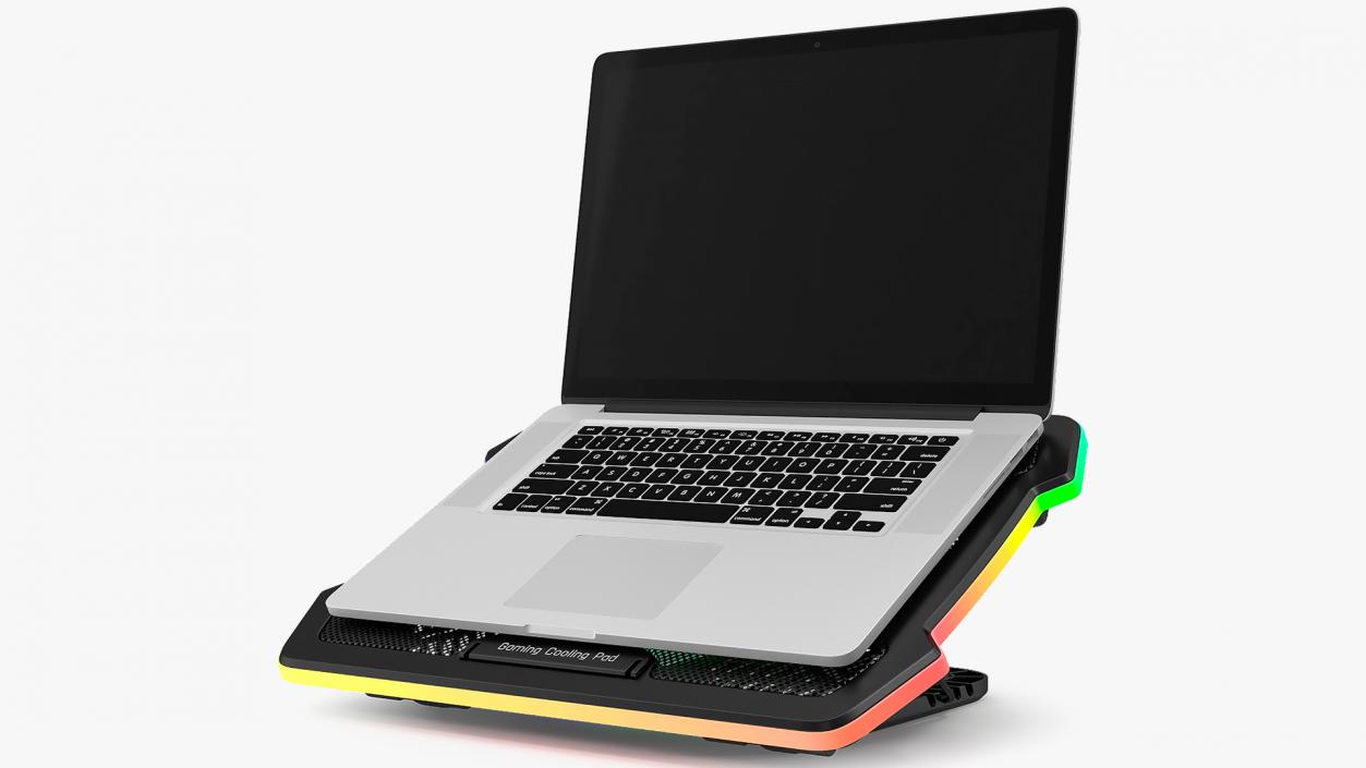 Ultraportable Laptop on RGB Cooling Pad 3D model