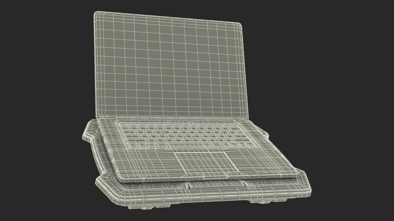 Ultraportable Laptop on RGB Cooling Pad 3D model