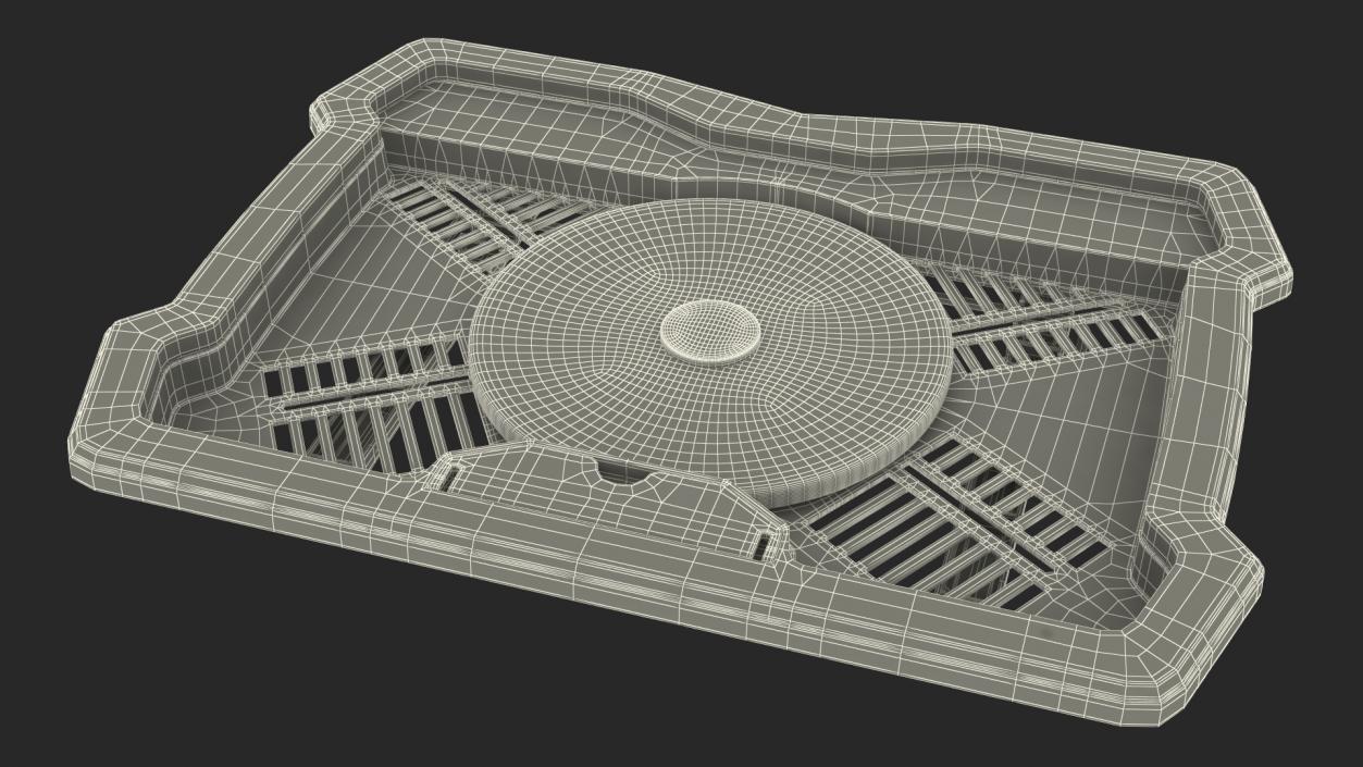 Ultraportable Laptop on RGB Cooling Pad 3D model