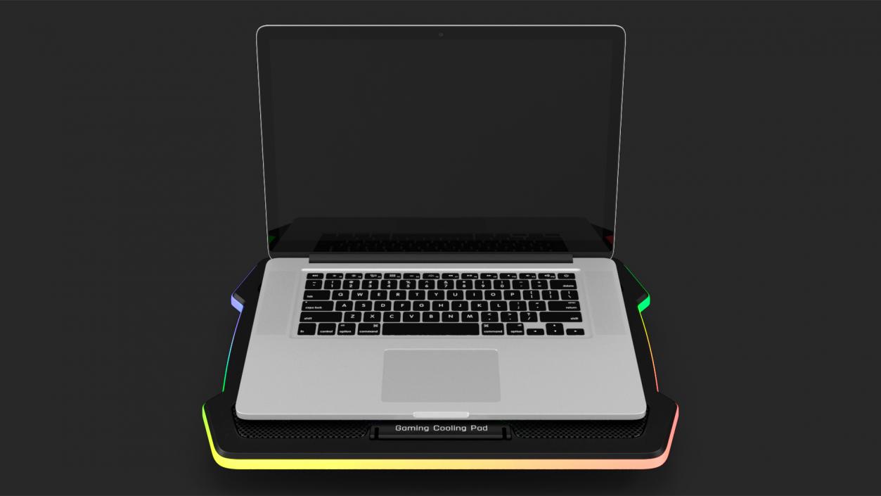 Ultraportable Laptop on RGB Cooling Pad 3D model