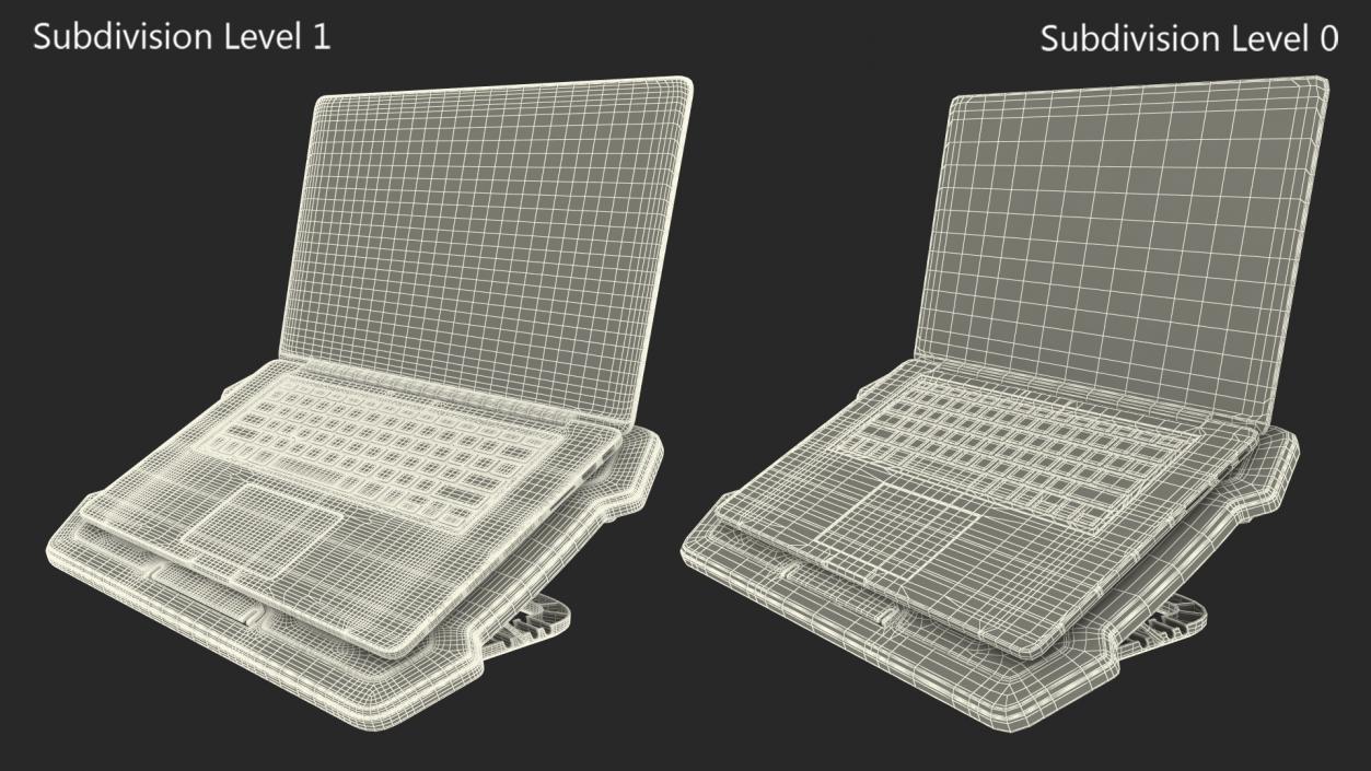 Ultraportable Laptop on RGB Cooling Pad 3D model