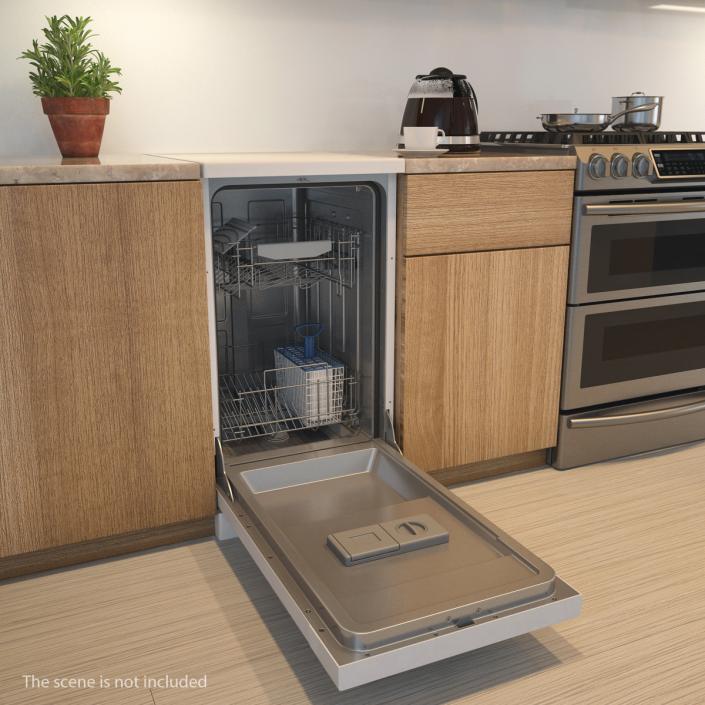 Front Control Dishwasher Machine 3D