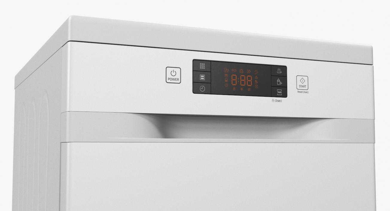 Front Control Dishwasher Machine 3D