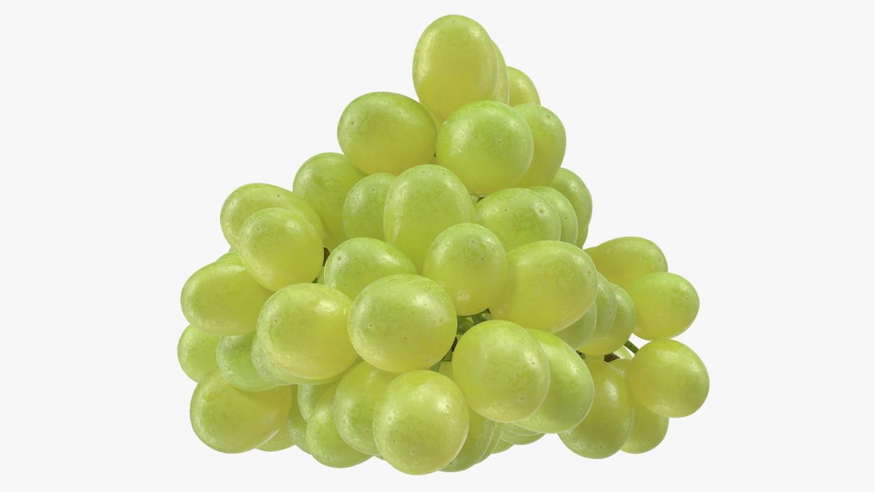 3D Cluster of Green Grapes model