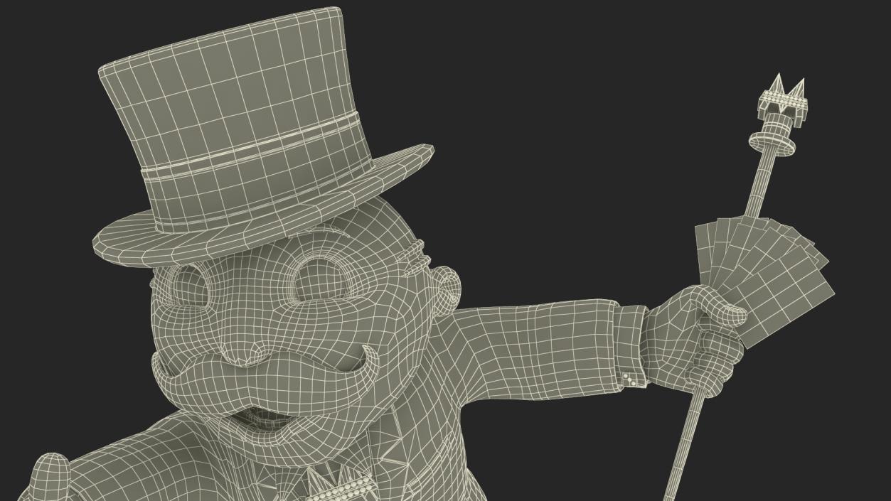 Mr Monopoly Handshake Pose for 3D Print 3D model