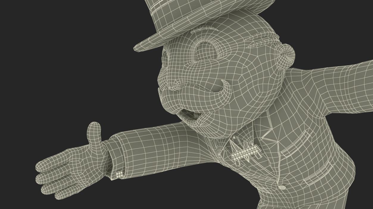 Mr Monopoly Handshake Pose for 3D Print 3D model