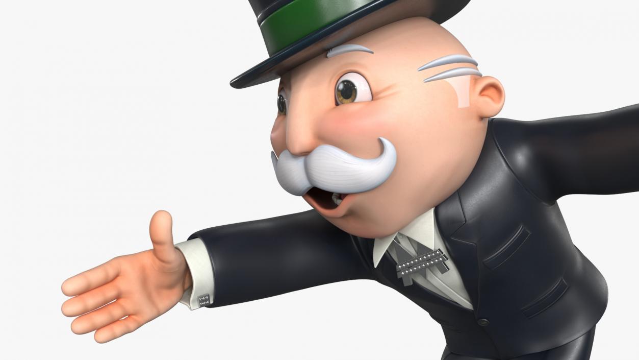 Mr Monopoly Handshake Pose for 3D Print 3D model