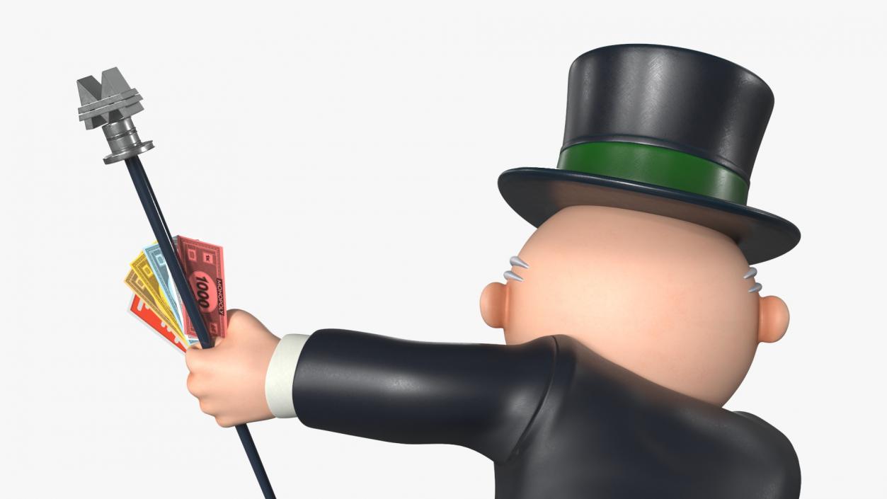 Mr Monopoly Handshake Pose for 3D Print 3D model