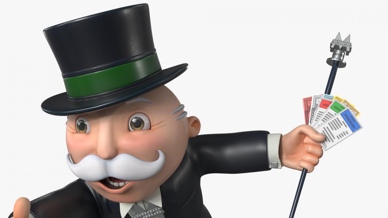 Mr Monopoly Handshake Pose for 3D Print 3D model