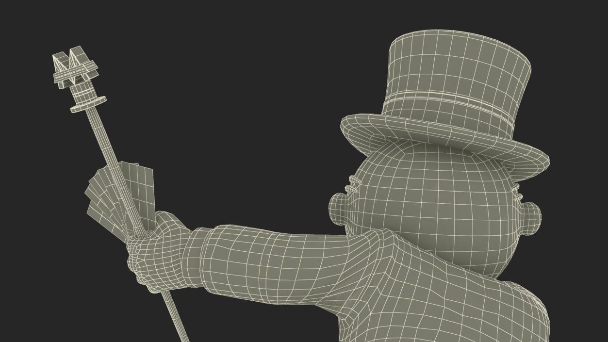 Mr Monopoly Handshake Pose for 3D Print 3D model