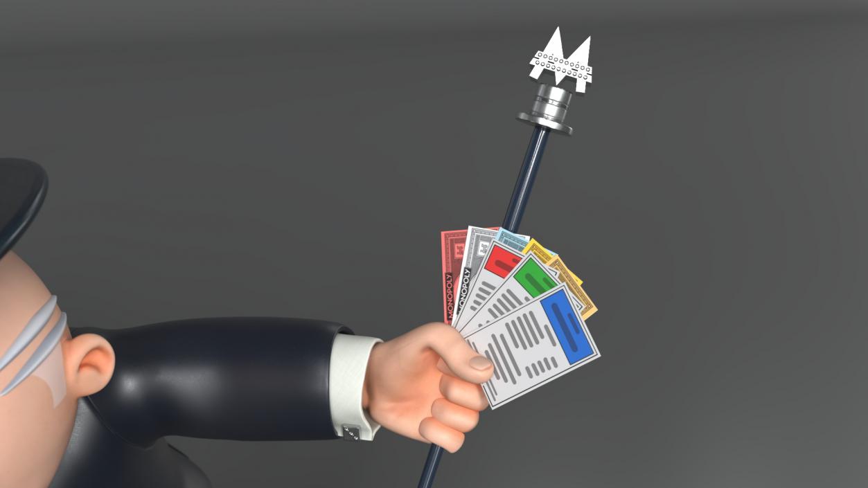 Mr Monopoly Handshake Pose for 3D Print 3D model