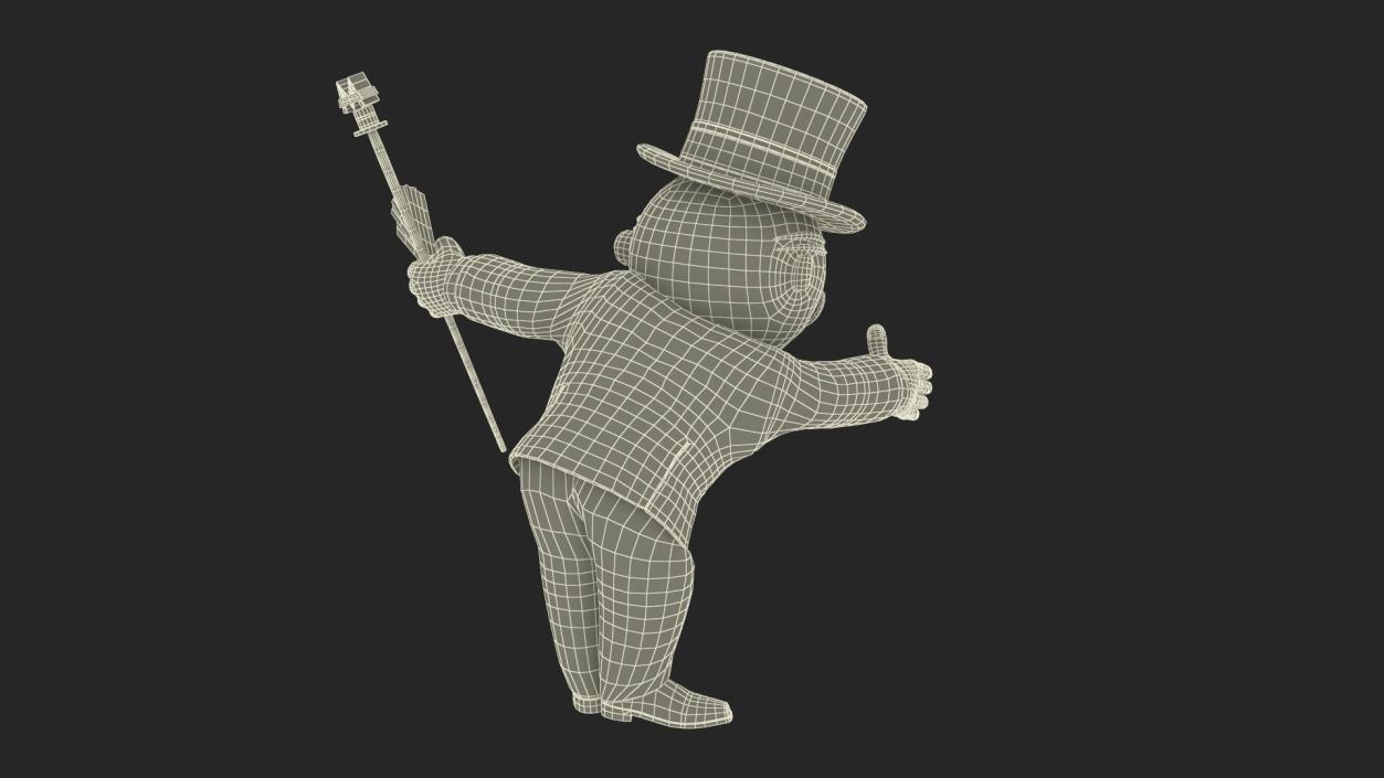 Mr Monopoly Handshake Pose for 3D Print 3D model