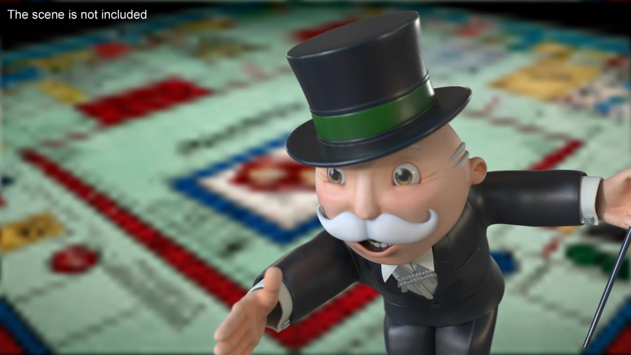 Mr Monopoly Handshake Pose for 3D Print 3D model