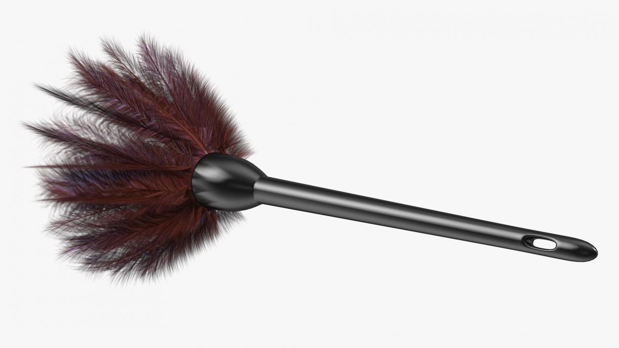 Feather Duster with Black Handle 3D