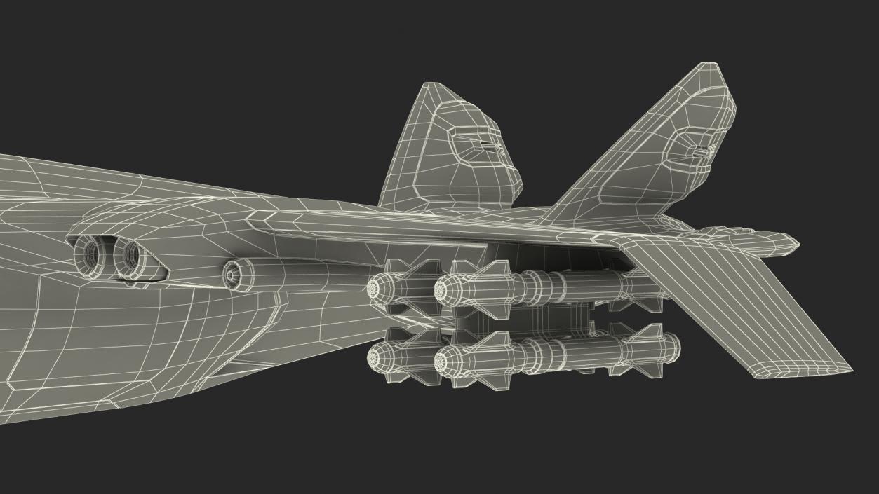 3D model Futuristic Damaged Fighter Aircraft