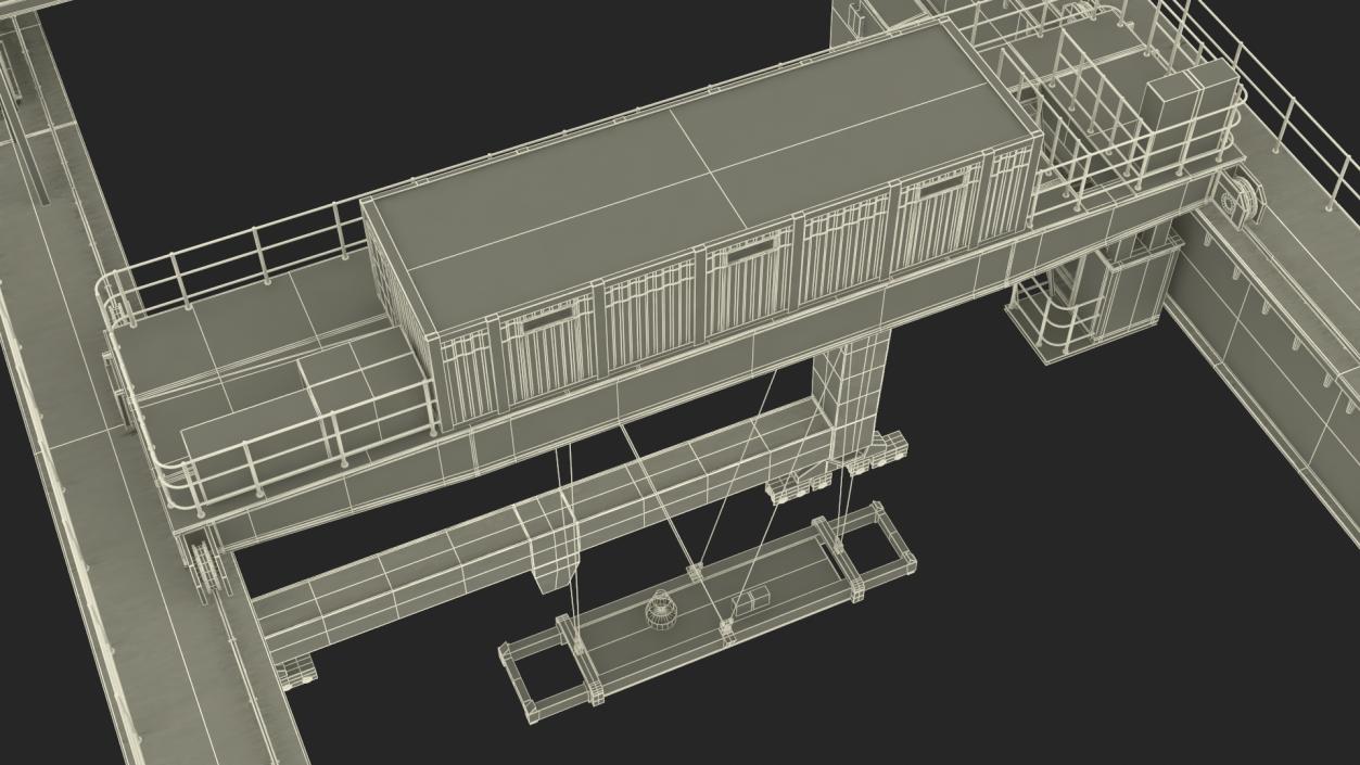 3D Gantry Crane Industrial model