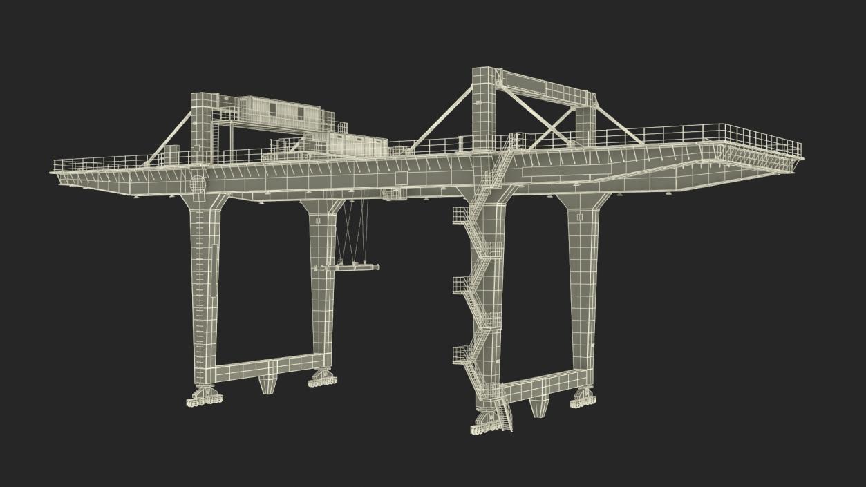 3D Gantry Crane Industrial model