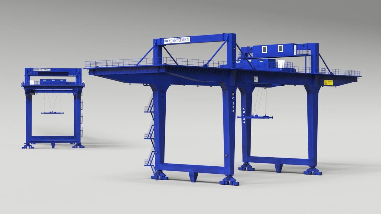 3D Gantry Crane Industrial model