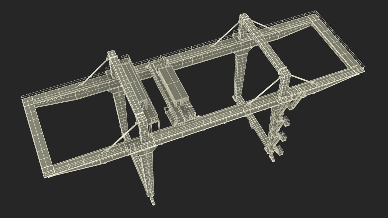 3D Gantry Crane Industrial model