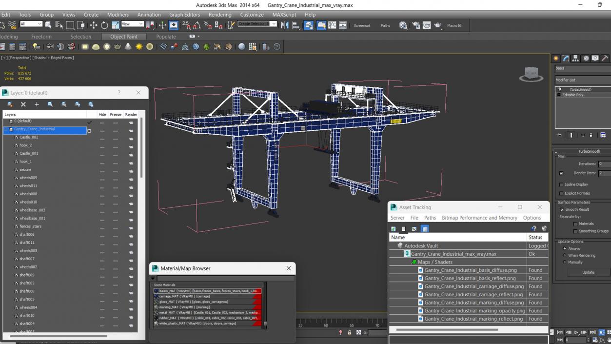 3D Gantry Crane Industrial model