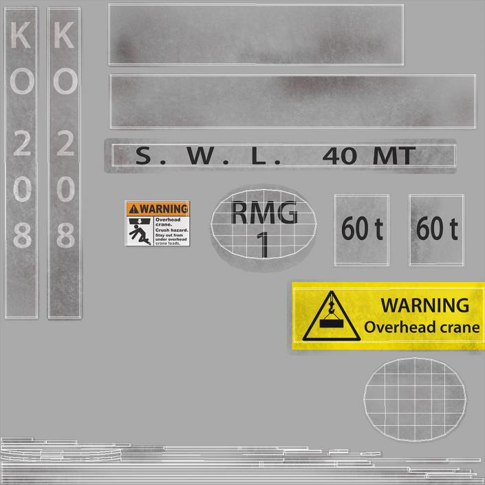 3D Gantry Crane Industrial model