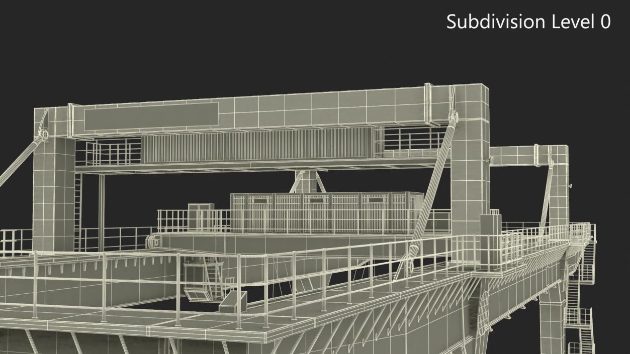 3D Gantry Crane Industrial model