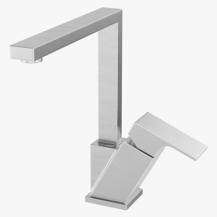 3D Angular Single Lever Kitchen Mixer Tap model