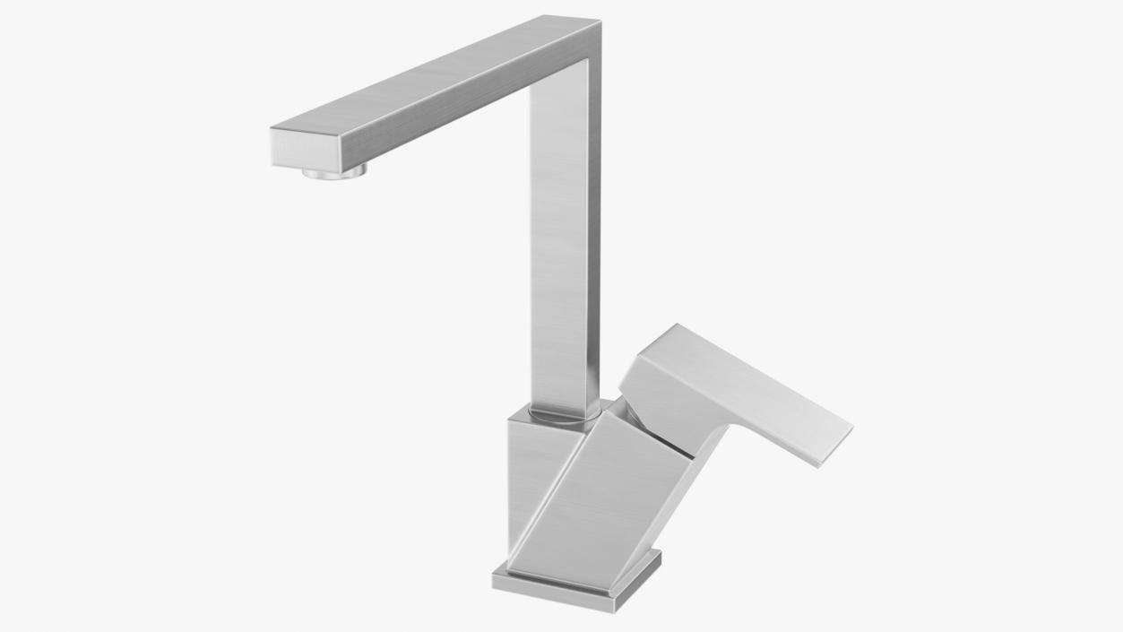 3D Angular Single Lever Kitchen Mixer Tap model