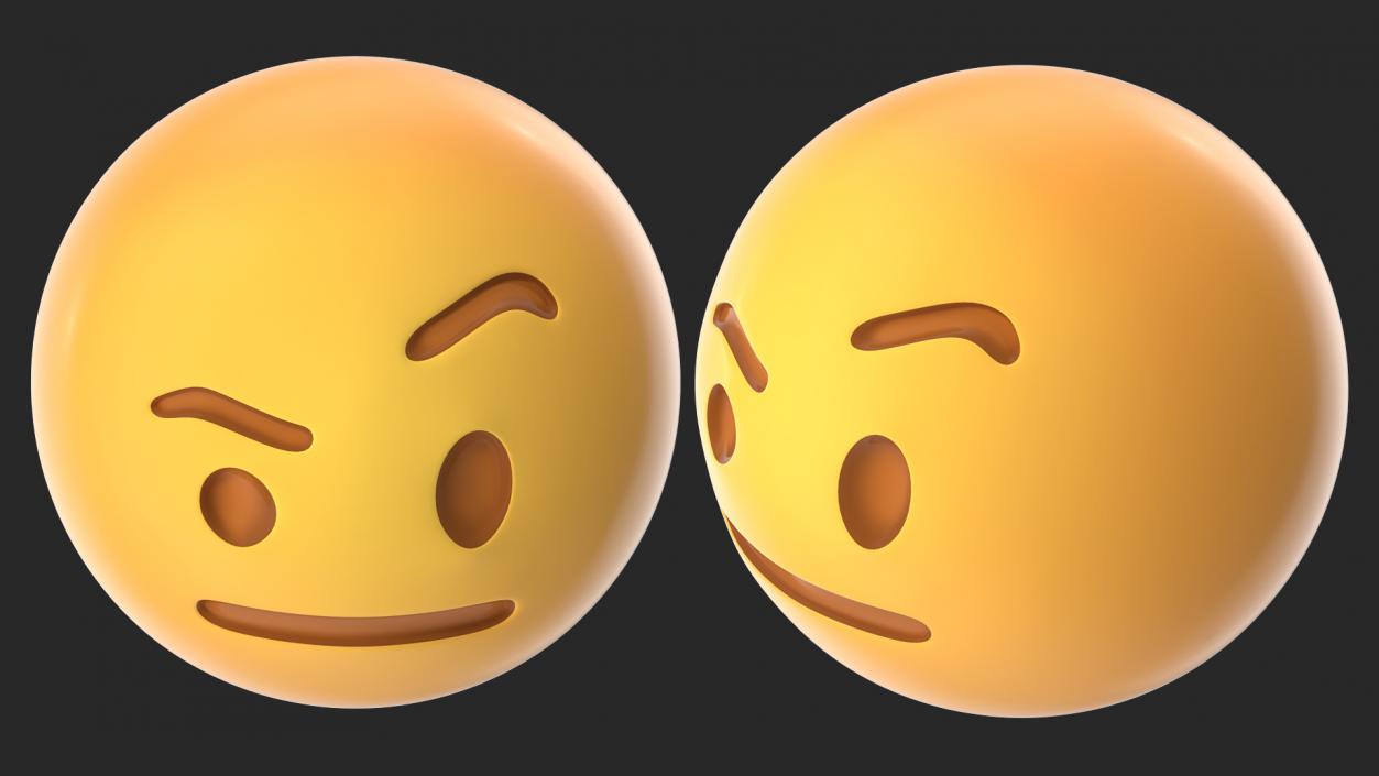 3D model Raised Eyebrow Emoji